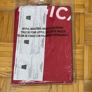 Photo Backdrop with Inspiring Words Red Colour